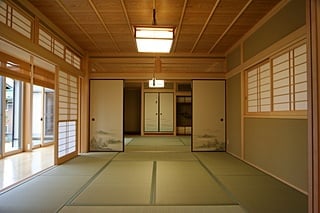 2間続く和室には、吉野から取り寄せた30ｃｍ角の桧の太柱。凛とした和の品格が漂います＊